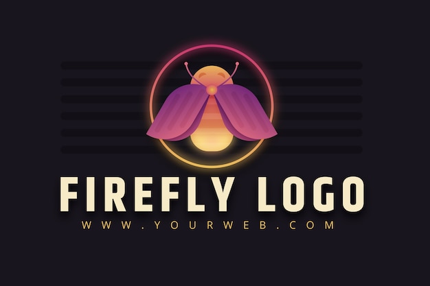 Шаблон логотипа бренда firefly
