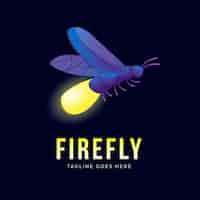 Free vector firefly branding logo template