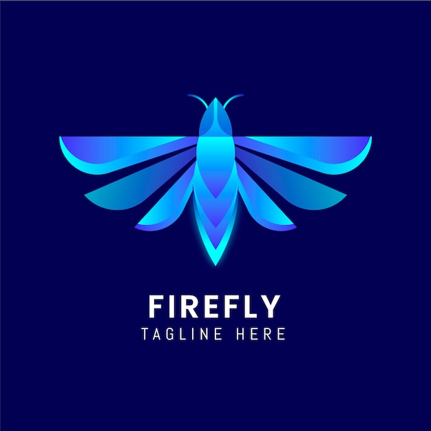 Free vector firefly branding logo template
