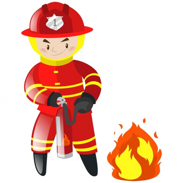 Free vector fireman background design