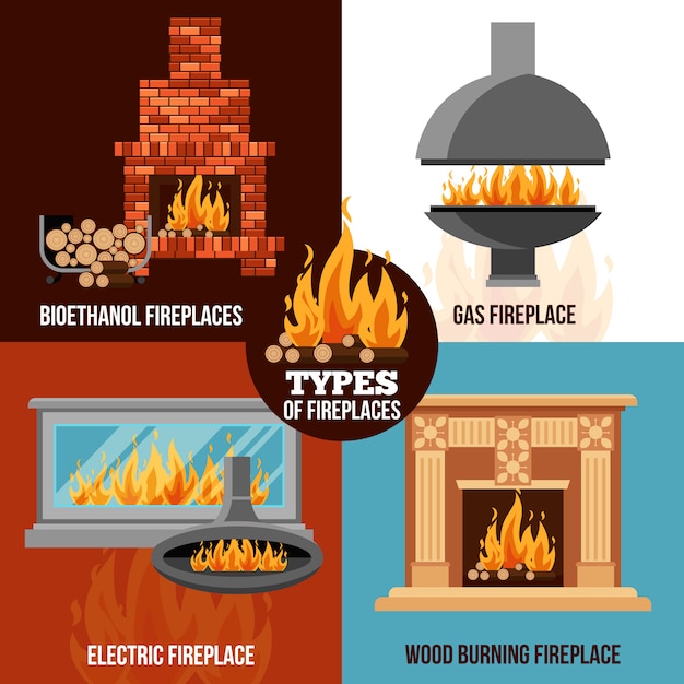 Fireplaces design concept