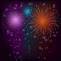 Free vector firework colorful background