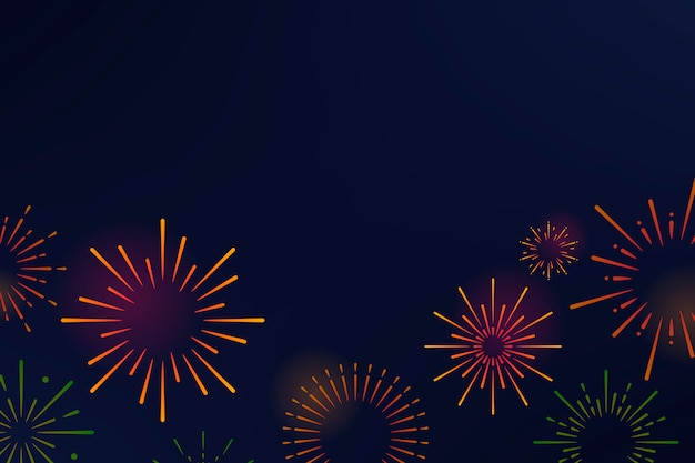 Free vector firework explosions background design vector