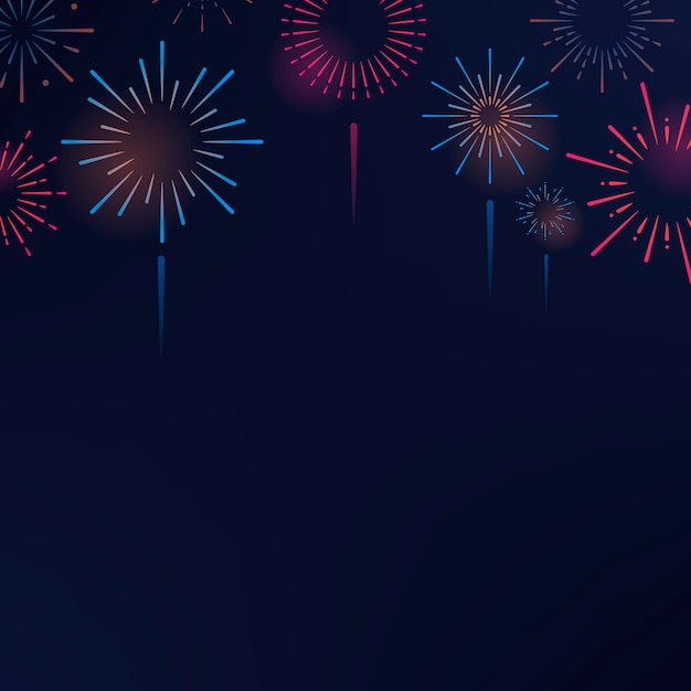 Firework explosions background design vector