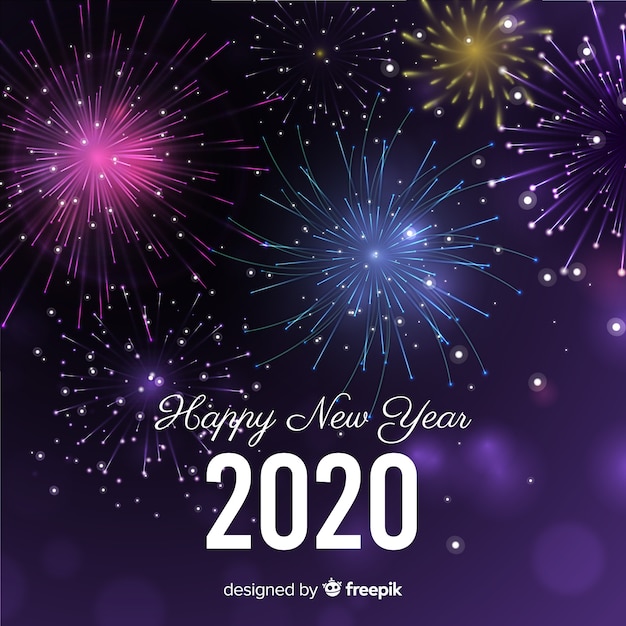 불꽃 놀이 새해 복 많이 받으세요 2020
