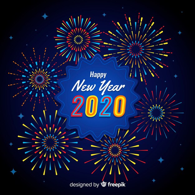 불꽃 놀이 새해 2020