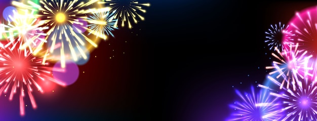 Fireworks new year 2021 background