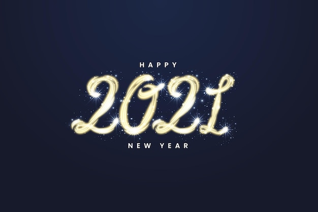 Free vector fireworks new year 2021 background