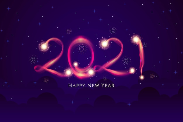 Fireworks new year 2021 background