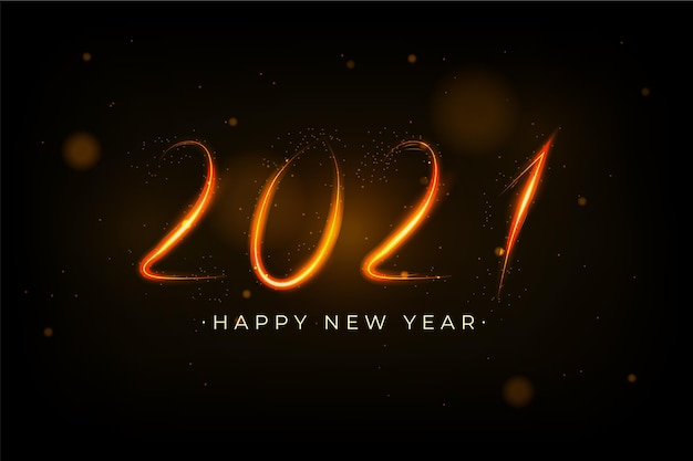 Free vector fireworks new year 2021 background