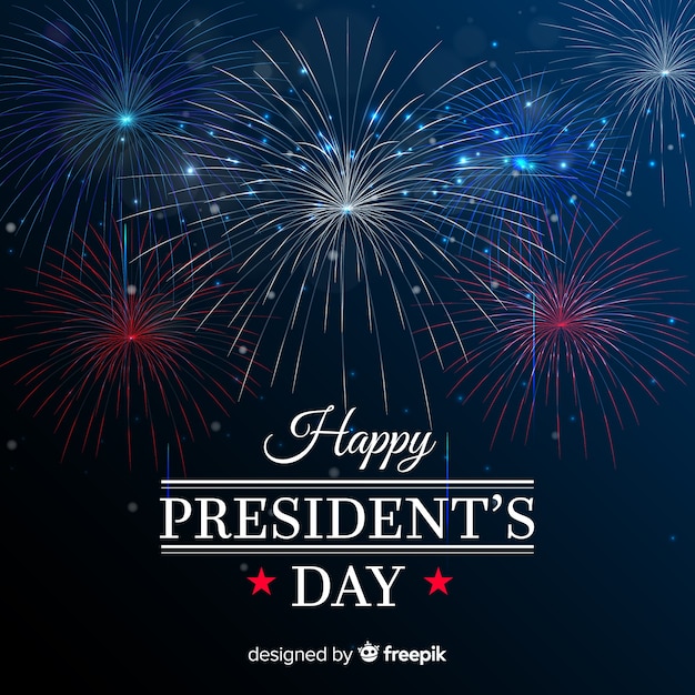 Fireworks presidents day background