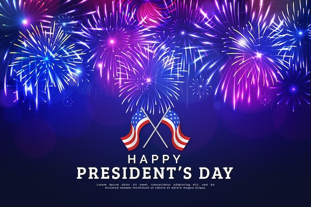 Fireworks presidents day concept