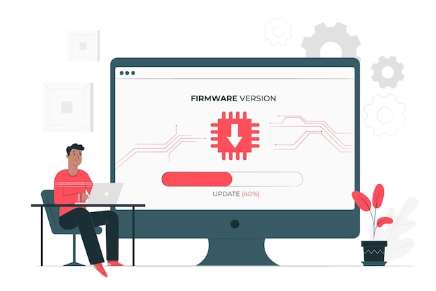 Vettore gratuito concetto di illustrazione del firmware