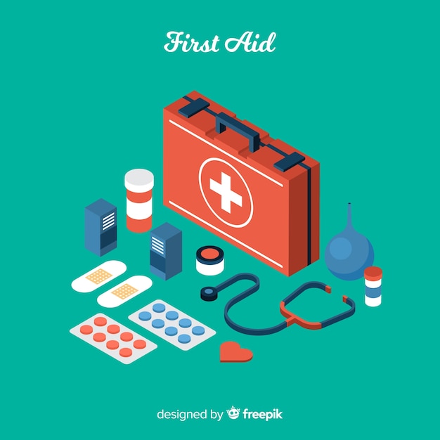 Free vector first aid background