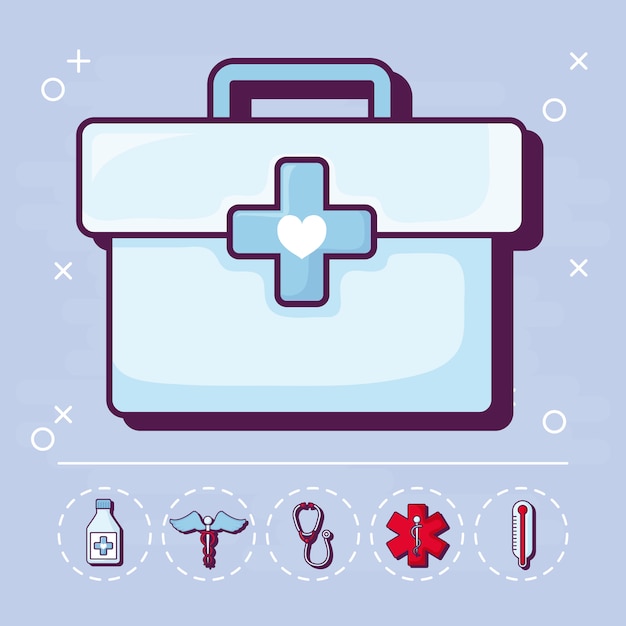 Free vector first aid and medical