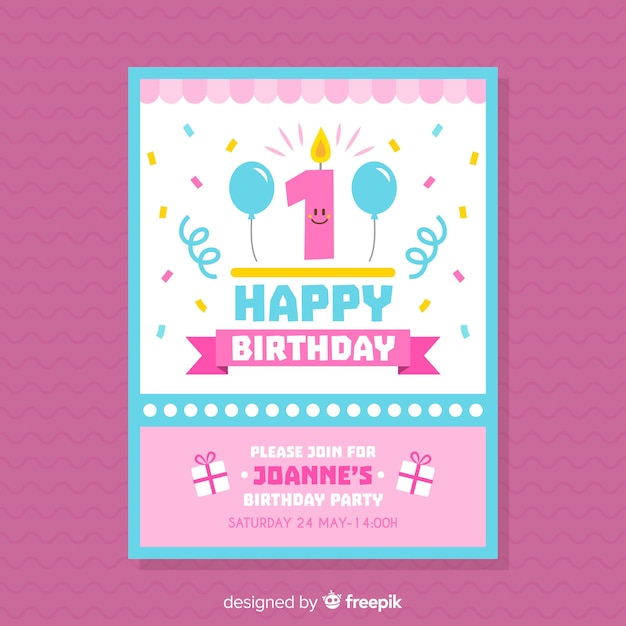 First birthday card