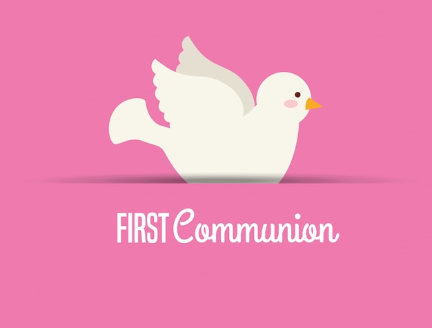 Free vector first communion card design