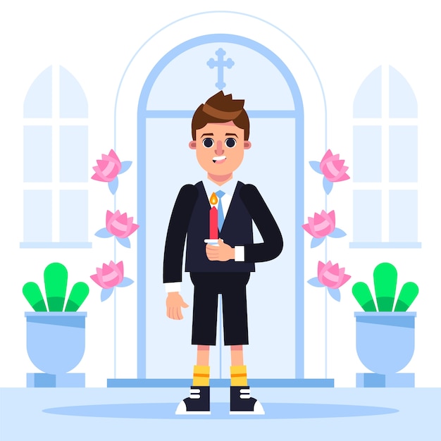 Free vector first communion illustration