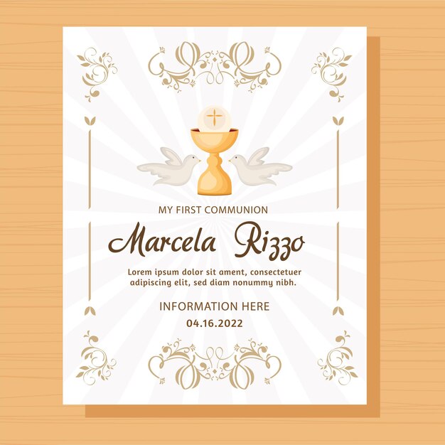 Invitacion Primera Comunion Images - Free Download on Freepik