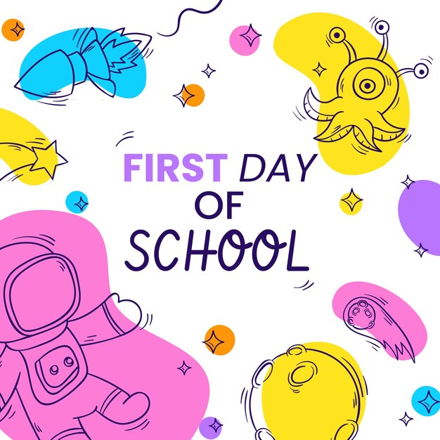 First day of school frame design