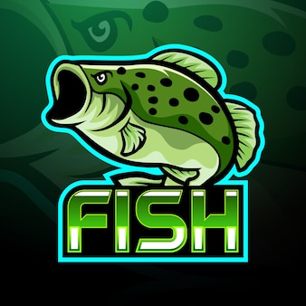 Fish esport logo mascot design