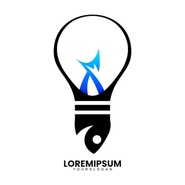 Fish lamp logo design