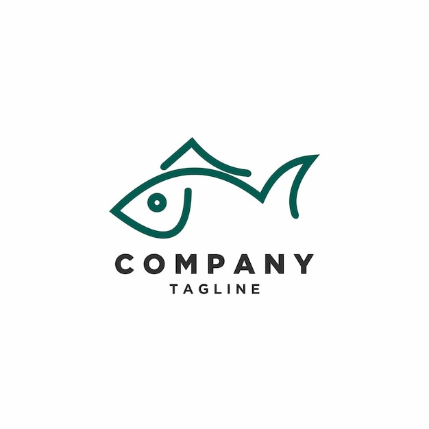 Красочные иллюстрации градиента логотипа рыбы