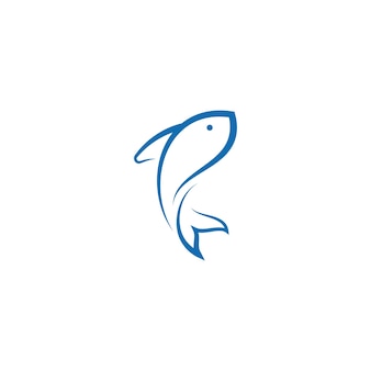 Fish logo icon design vector