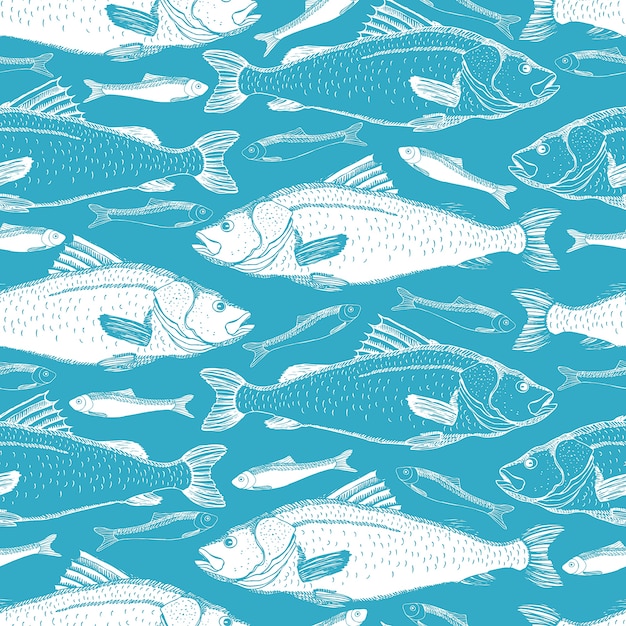 Fish seamless background