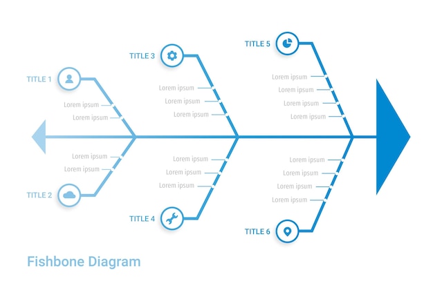 Free vector fishbone infographic