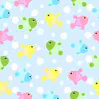 Free vector fishes pattern background