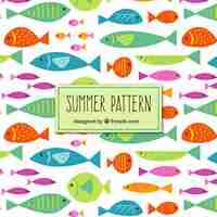 Free vector fishes pattern