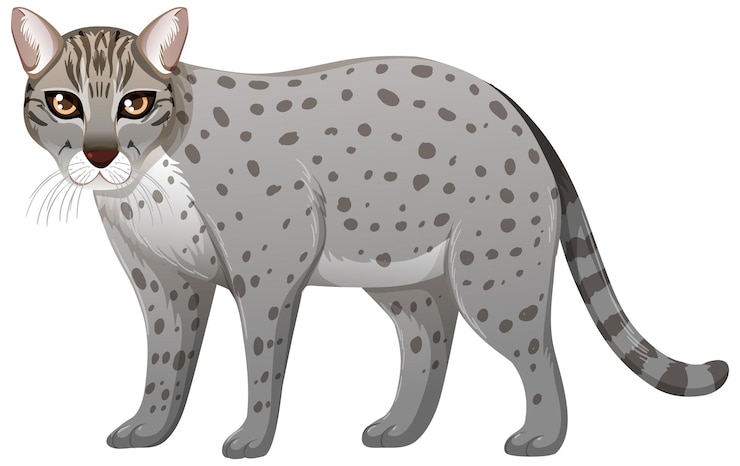 Free Vector fishing cat in cartoon style on white background
