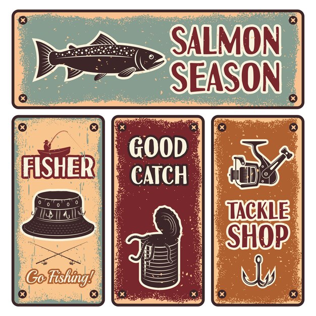 Fishing Emblem Set