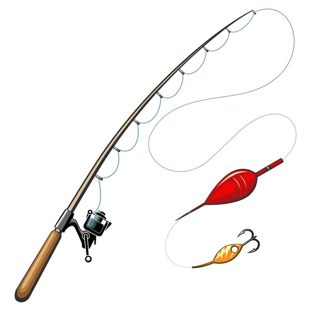 Fishing rod illustration Vectors & Illustrations for Free Download