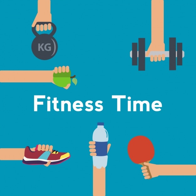 Free vector fitness background design