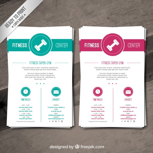 Fitness brochure template