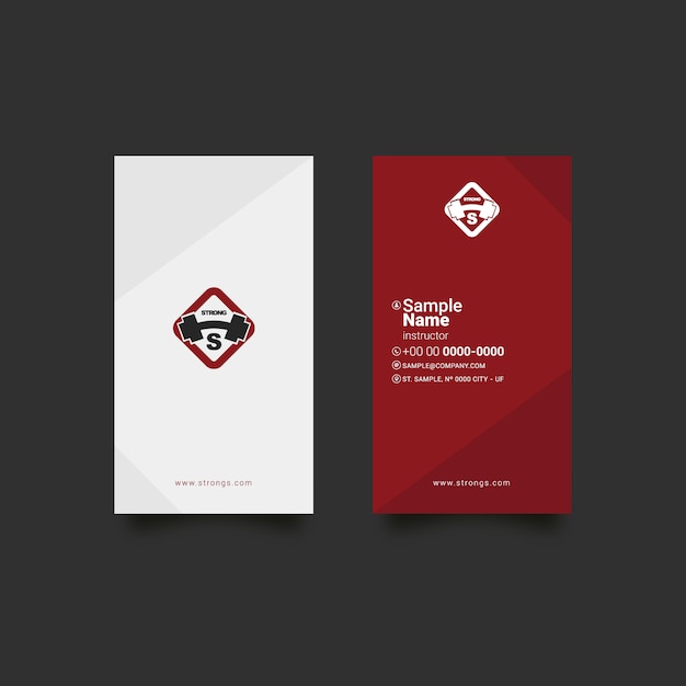 Free vector fitness business card design