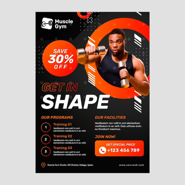 Professional, Upmarket, Personal Trainer Flyer Design for Clinical Strength  by alex989