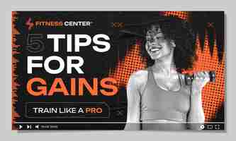 Free vector fitness center template design