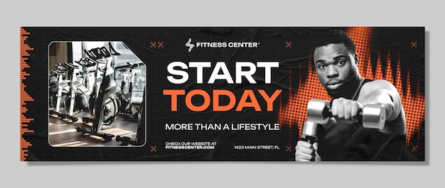 Free vector fitness center template design