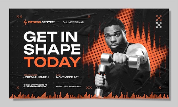 Free vector fitness center template design