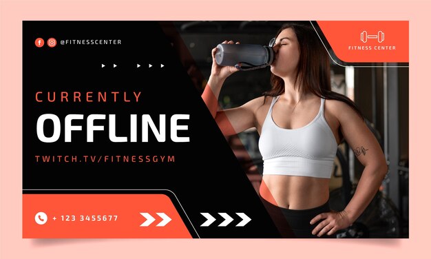 Fitness center  twitch background