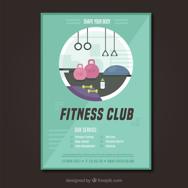 Fitness club cover template