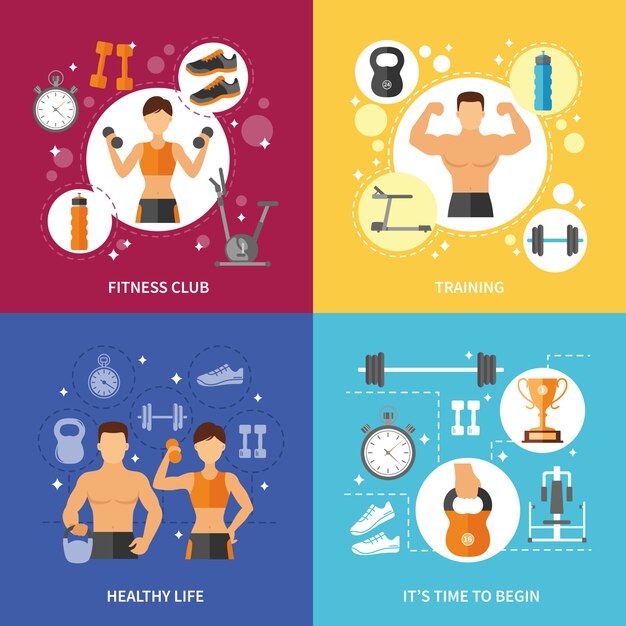 Fitness Club Healthy Life Concept