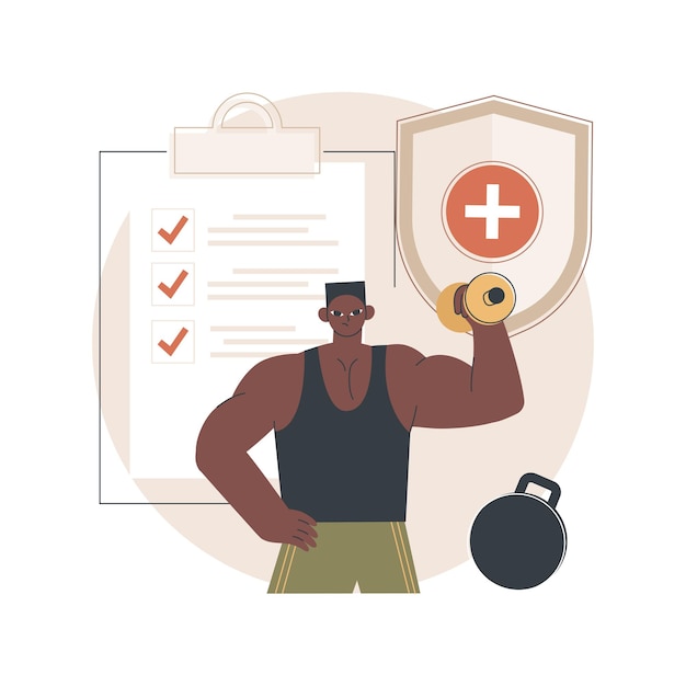 Fitness clubs and gyms pandemic regulations abstract illustration