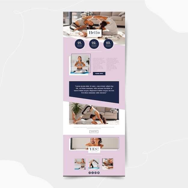 Fitness communication email template