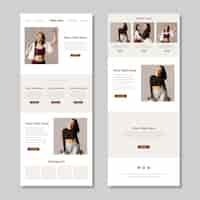 Free vector fitness email newsletter template