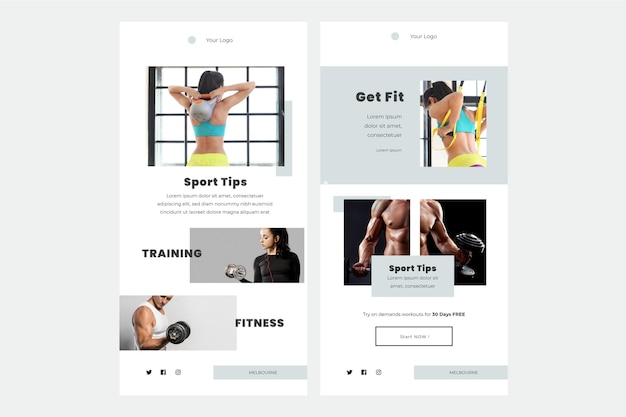 Fitness email template