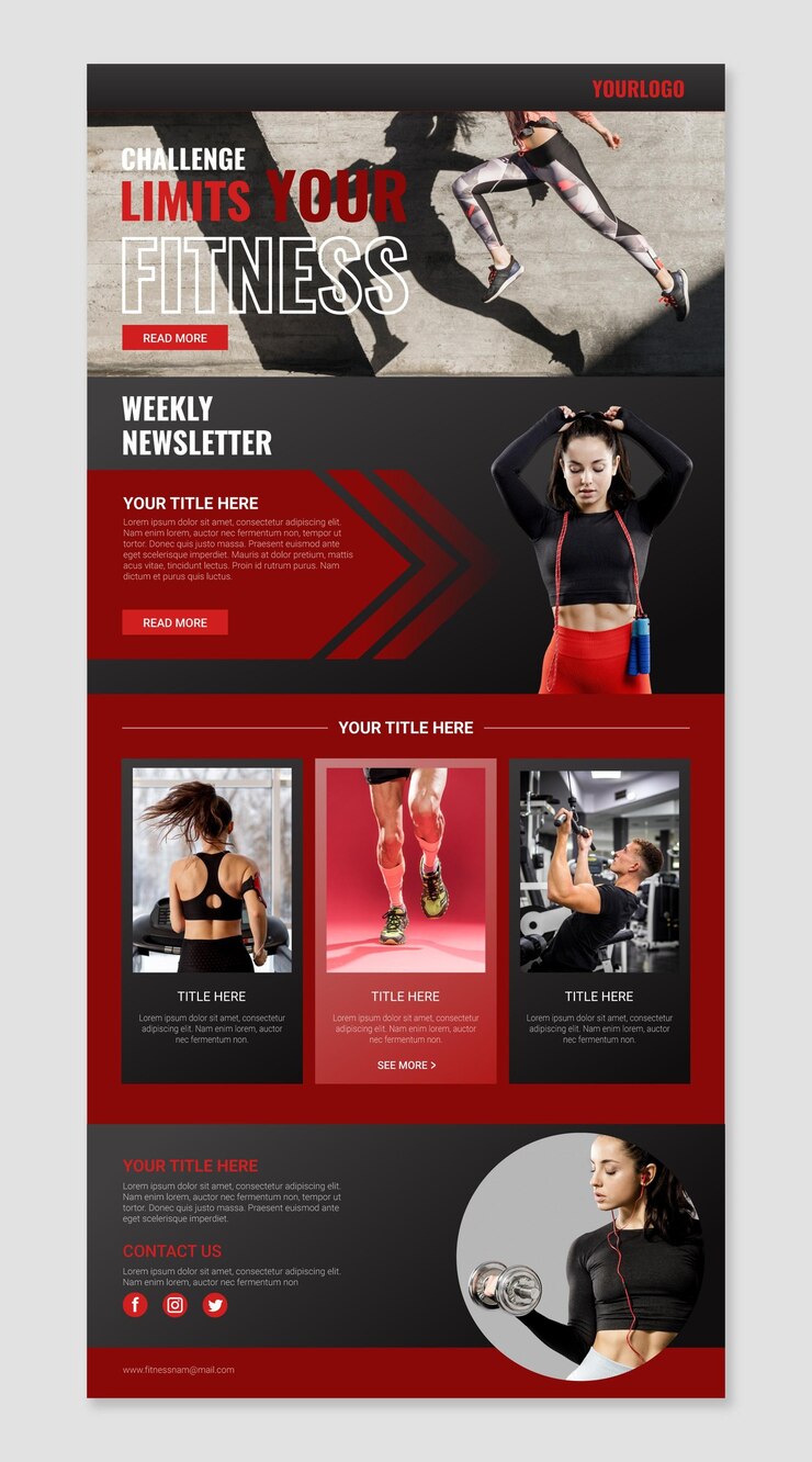 Fitness email template